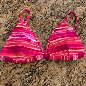 Hollister triangle pink bikini swimsuit top Small